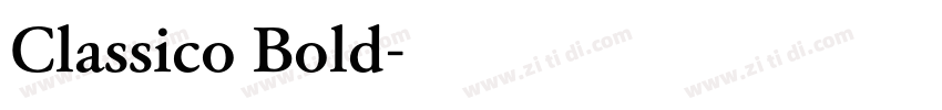 Classico Bold字体转换